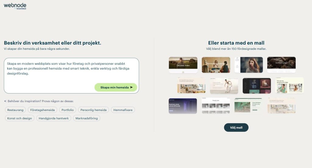 AI hemsida 1 AI hemsida webnode